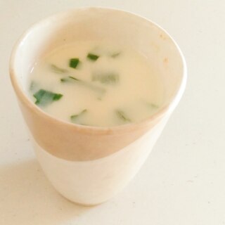 レンチン・あっさり豆乳の味噌スープ